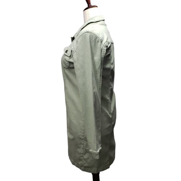 Celebrity Pink Denim Jacket Sz XL – Sage Green Stretch, Longline Button Front - Picture 2 of 10